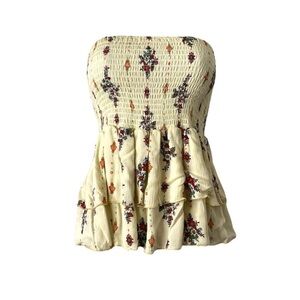 California Gypsy Tiered Ruffle Tube Top